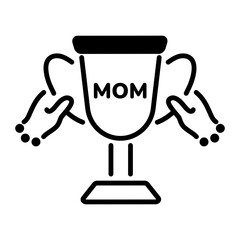 Grab this line style icon of mom award 