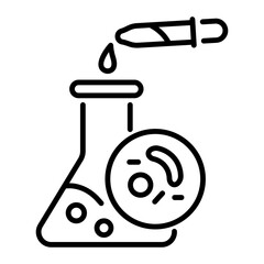 Ready to use line icon of biochemistry