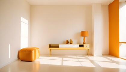 white and gold theme modern interior