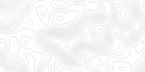 Topographic map background geographic line map with seamless ornament design. The black on white contours topography stylized height of the lines map.	