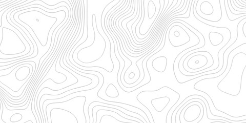 Topographic map background geographic line map with seamless ornament design. The black on white contours topography stylized height of the lines map.	