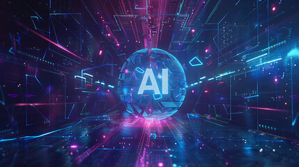 Futuristic AI Technology Concept - Digital Innovation