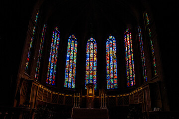 stained glass window in church