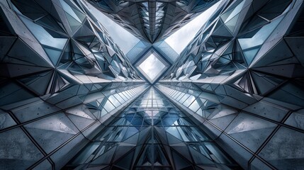 Fototapeta premium Generate an image that celebrates the fusion of geometry and structure