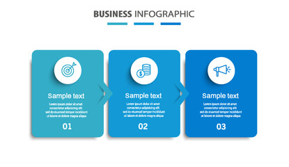 Vector  infographic design template with icons and 3 options or steps