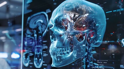 Digital Holographic Representation of the Human Skull and Brain Anatomy