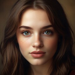 Fototapeta premium portrait of a woman face