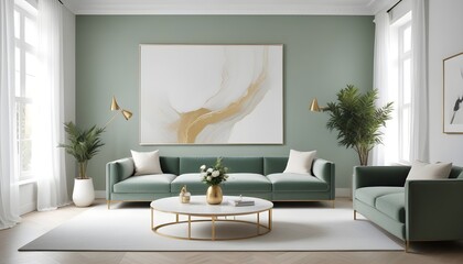 white and gold theme modern interior