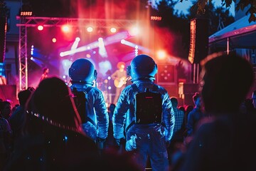 Two Astronauts Give a Summer Night Concert