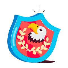 American Independence Day Flat Stickers