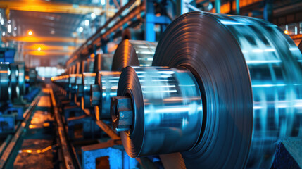 Fototapeta premium industrial steel production line