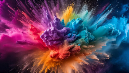 explosion de poudre de peinture 