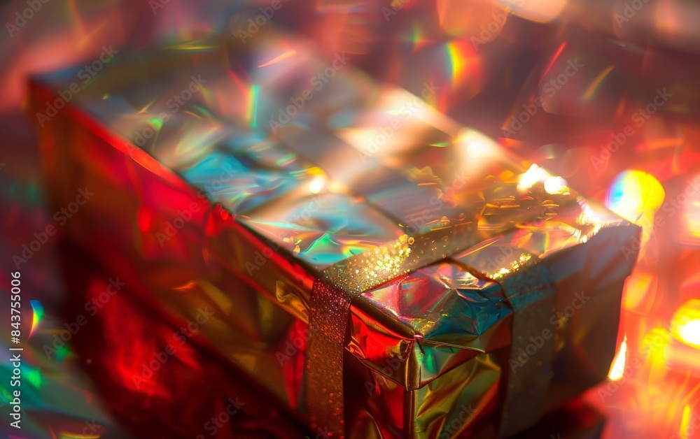 Aufkleber abstract colorful prism reflecting light, creating vibrant and iridescent patterns.