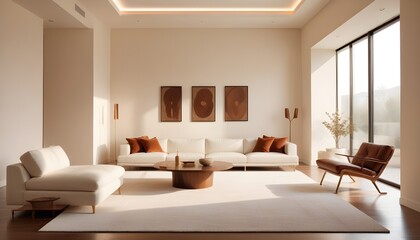 Fototapeta premium white and gold theme modern interior