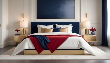 white and gold theme modern interior