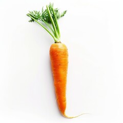 Isolated orange carrot on white background