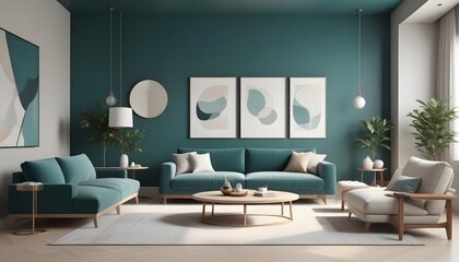 Fototapeta premium white and gold theme modern interior