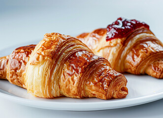 Croissant with jam