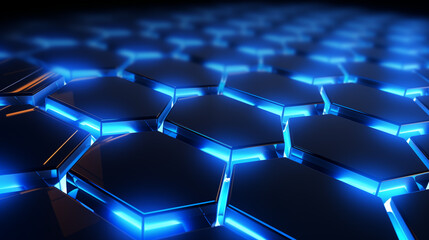 Obraz premium Futuristic Hexagonal Grid