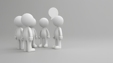 multiple 3D human figures gathered in a group,
