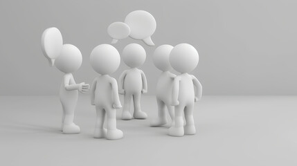 multiple 3D human figures gathered in a group,