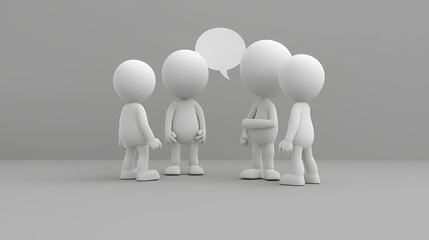 multiple 3D human figures gathered in a group,