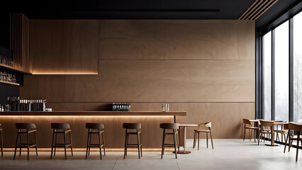 Blackboard Coffee Shop Menu Concept Comfortable and warm cafe atmosphere