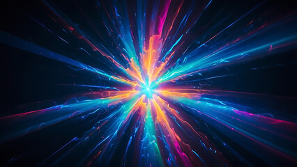 Fototapeta premium Abstract Neon Light Burst