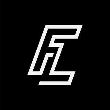 Letter FL or LF Logo, Monogram Logo letter F with L combination, design logo template element, vector illustration
