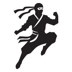 Ninja samurai fighter illustration