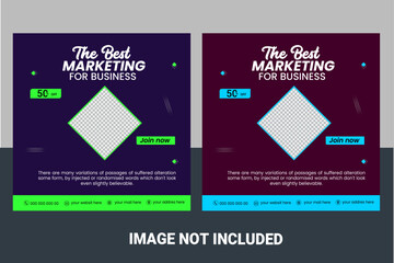 Social Media Marketing   Creative Digital business marketing post banner template, advertising design, social media banner post design