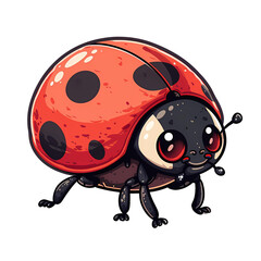 Obraz premium Cute charming ladybug, Generative AI illustration