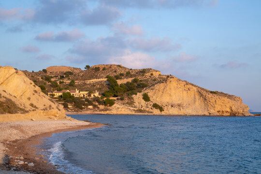 Xarco Bay and Beach at Villajoyosa, Alicante; Spain
