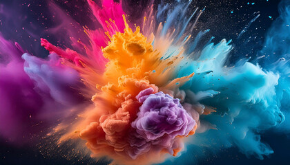 explosion de poudre de peinture 