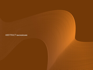 Abstract shining wave lines on brown background. Dynamic wave pattern. Modern wavy lines. Futuristic technology concept, for banners, posters, brochures, flyers, certificates, websites, etc.