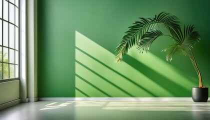 Wall interior background, studio and backdrops show products. with shadow from window color 