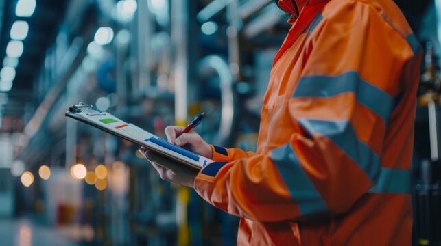 The worker with clipboard