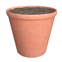 Classic terracotta clay pot. Realistic 3D illustration image 4 of a collection 
