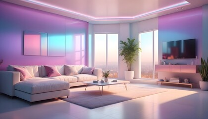 white and gold theme modern interior