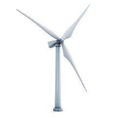Wind turbine die cut PNG style isolated on white and transparent background