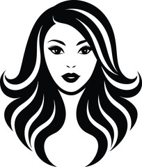women salon logo illustration eps 10