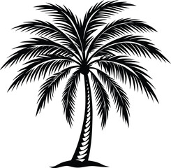 Obraz premium silhouette of palm tree illustration eps 10