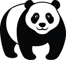 baby panda bear illustration isolated on white background eps 10