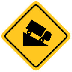 traffic sign, Cautionary beware steep descent