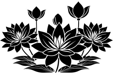 Elegant decorative lotus flower