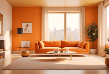 Fototapeta premium white and gold theme modern interior