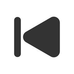 Rewind button glyph vector icon isolated on white background. Rewind button glyph vector icon for web, mobile and ui design