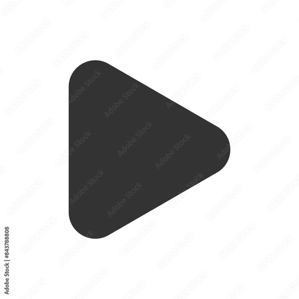 Poster play button glyph vector icon isolated on white background. play button glyph vector icon for web, m