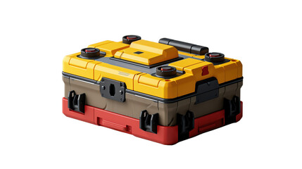 Fototapeta premium High-quality, rugged toolbox for storing and organizing tools. Perfect for professionals and DIY enthusiasts. Durable and portable design.