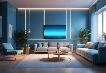 white and gold theme modern interior